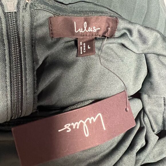 Lulus Seriously Sensational Emerald Strapless Tiered Maxi Dress Size L NWT - Picture 7 of 9